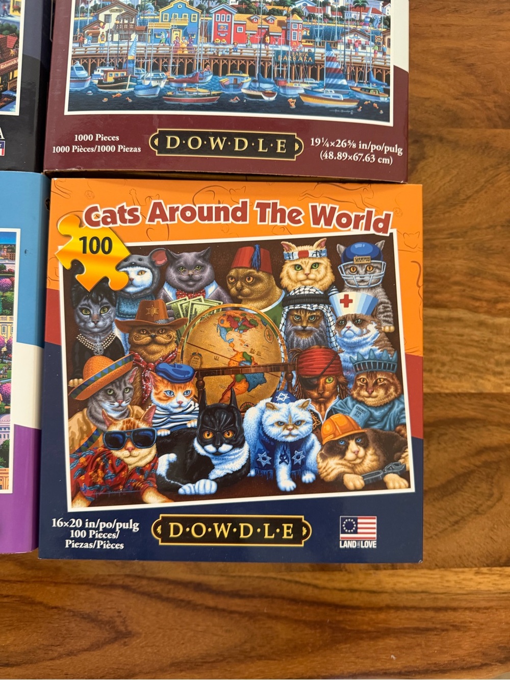 Dowdle Set Lot Puzzle Puzzles Solvang Santa Barbara Washington DC Cats - Picture 3 of 5